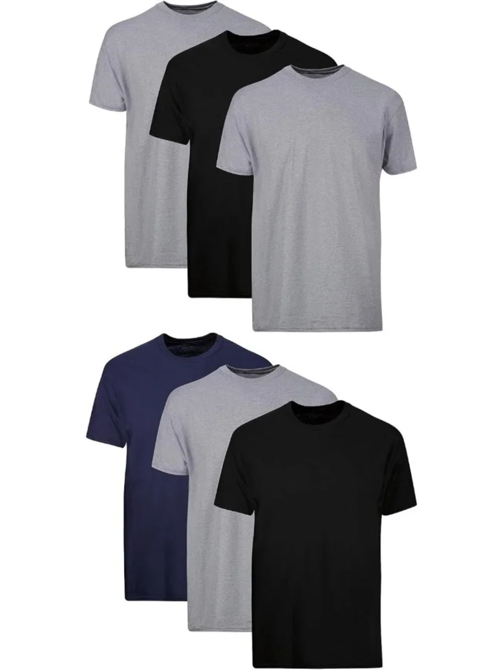 Soft Cotton Stay-Tucked Men's Undershirts - Multipack in White/Black/Assorted